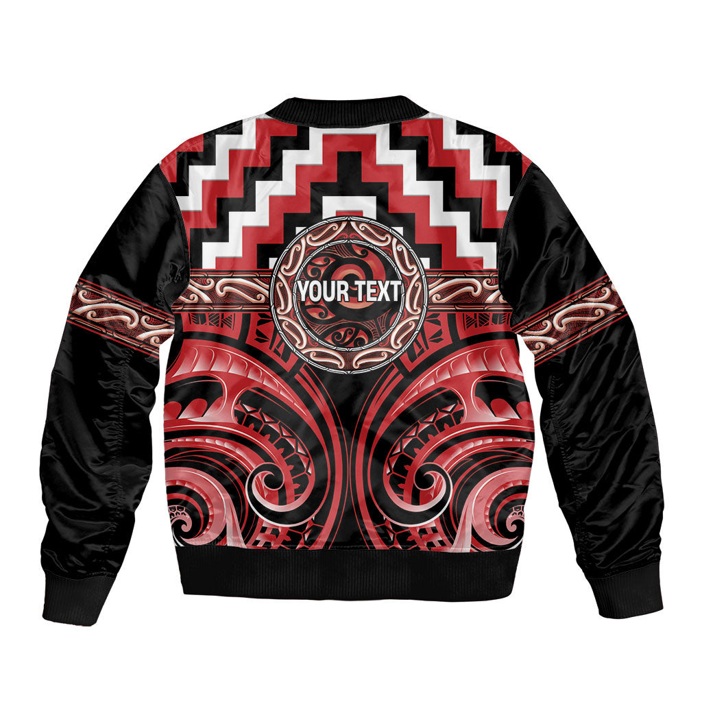 Aotearoa Te Arawa Personalised Bomber Jacket Maori Iwi Poutama Puhoro Tattoo