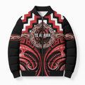 Aotearoa Te Arawa Personalised Bomber Puffer Jacket Maori Iwi Poutama Puhoro Tattoo