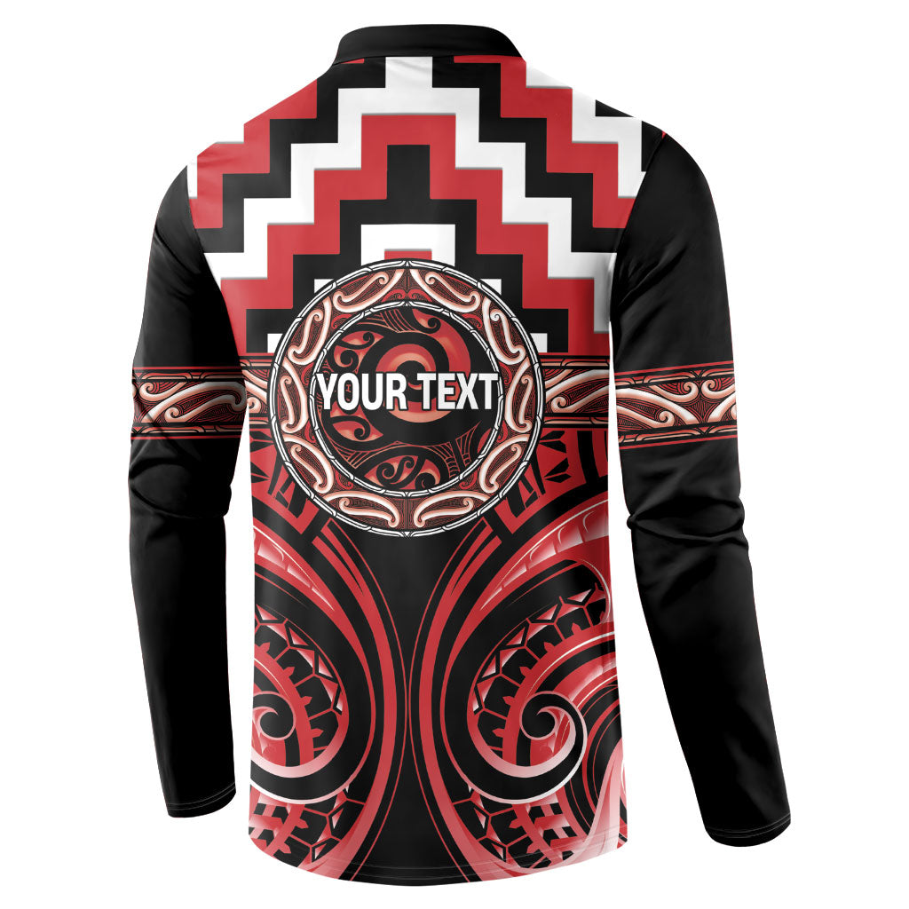 Aotearoa Te Arawa Personalised Button Sweatshirt Maori Iwi Poutama Puhoro Tattoo