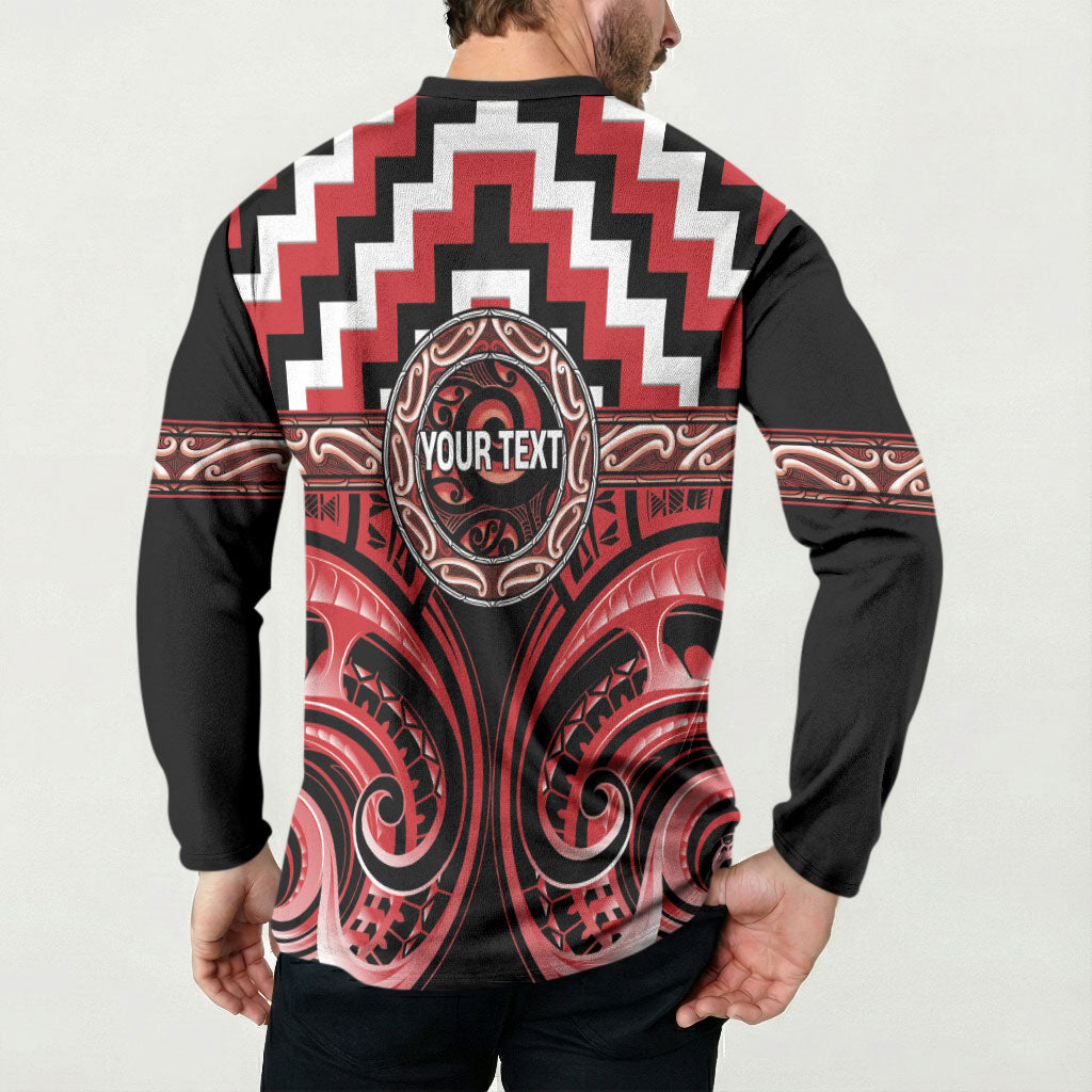Aotearoa Te Arawa Personalised Button Sweatshirt Maori Iwi Poutama Puhoro Tattoo