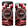 Aotearoa Te Arawa Personalised 4 in 1 Can Cooler Tumbler Maori Iwi Poutama Puhoro Tattoo