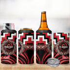 Aotearoa Te Arawa Personalised 4 in 1 Can Cooler Tumbler Maori Iwi Poutama Puhoro Tattoo