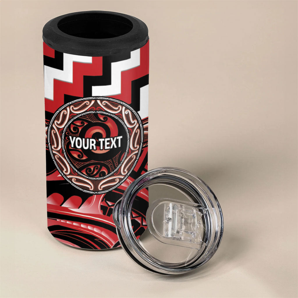 Aotearoa Te Arawa Personalised 4 in 1 Can Cooler Tumbler Maori Iwi Poutama Puhoro Tattoo