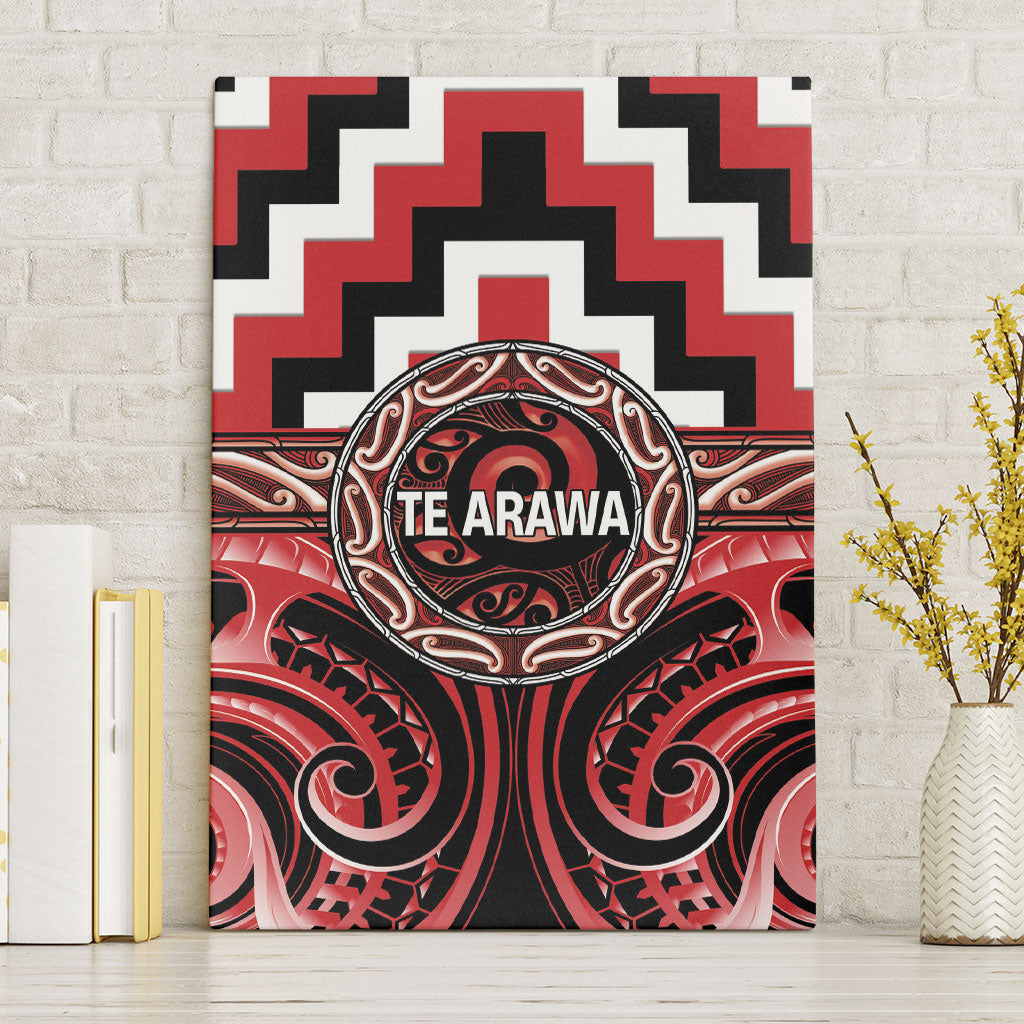 Aotearoa Te Arawa Canvas Wall Art Maori Iwi Poutama Puhoro Tattoo
