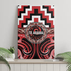 Aotearoa Te Arawa Canvas Wall Art Maori Iwi Poutama Puhoro Tattoo