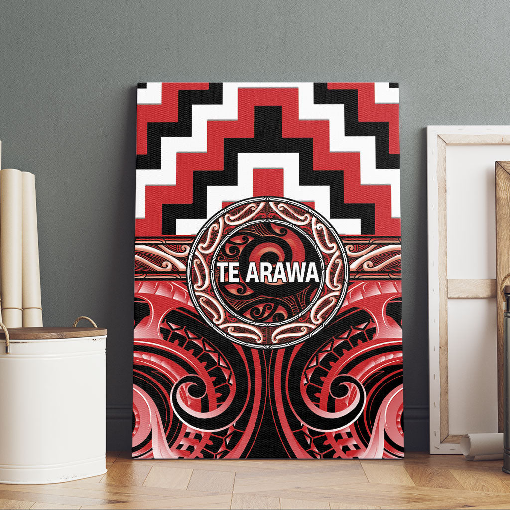 Aotearoa Te Arawa Canvas Wall Art Maori Iwi Poutama Puhoro Tattoo