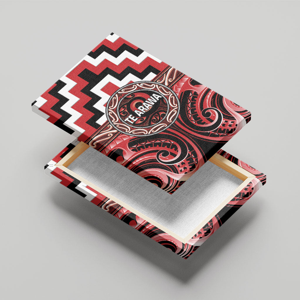 Aotearoa Te Arawa Canvas Wall Art Maori Iwi Poutama Puhoro Tattoo