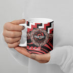 Aotearoa Te Arawa Personalised Ceramic Mug Maori Iwi Poutama Puhoro Tattoo