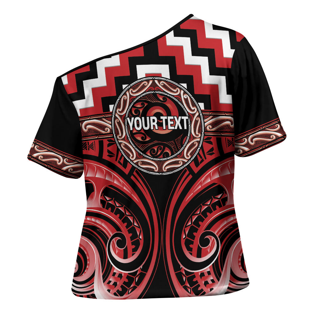 Aotearoa Te Arawa Personalised Cross Shoulder Shirt Maori Iwi Poutama Puhoro Tattoo