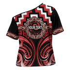 Aotearoa Te Arawa Personalised Cross Shoulder Shirt Maori Iwi Poutama Puhoro Tattoo