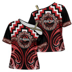 Aotearoa Te Arawa Personalised Cross Shoulder Shirt Maori Iwi Poutama Puhoro Tattoo