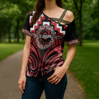 Aotearoa Te Arawa Personalised Cross Shoulder Shirt Maori Iwi Poutama Puhoro Tattoo