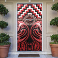 Aotearoa Te Arawa Personalised Door Cover Maori Iwi Poutama Puhoro Tattoo