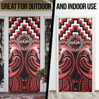 Aotearoa Te Arawa Personalised Door Cover Maori Iwi Poutama Puhoro Tattoo