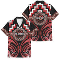 Aotearoa Te Arawa Personalised Family Matching Mermaid Dress and Hawaiian Shirt Maori Iwi Poutama Puhoro Tattoo