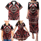 Aotearoa Te Arawa Personalised Family Matching Puletasi and Hawaiian Shirt Maori Iwi Poutama Puhoro Tattoo