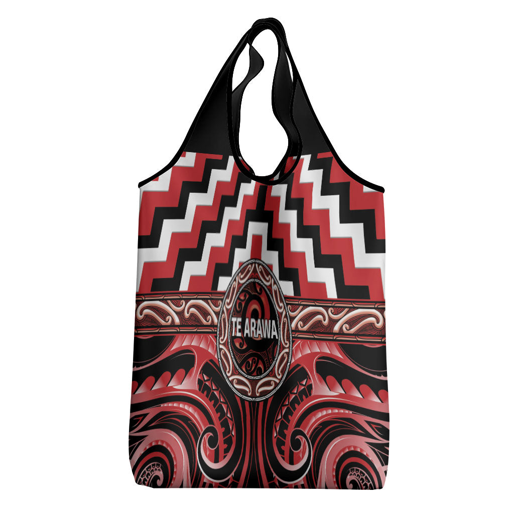 Aotearoa Te Arawa Grocery Bag Maori Iwi Poutama Puhoro Tattoo