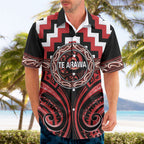 Aotearoa Te Arawa Personalised Hawaiian Shirt Maori Iwi Poutama Puhoro Tattoo