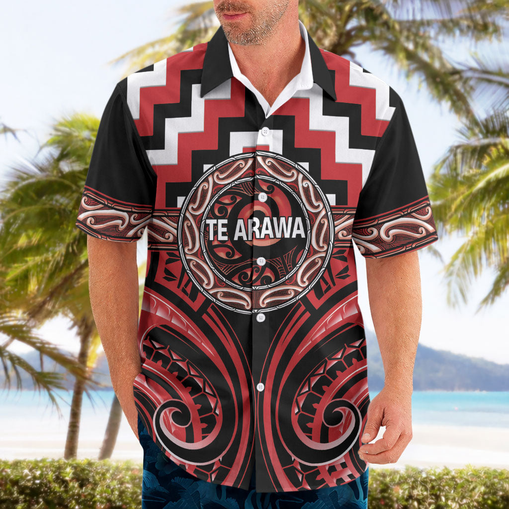 Aotearoa Te Arawa Personalised Hawaiian Shirt Maori Iwi Poutama Puhoro Tattoo