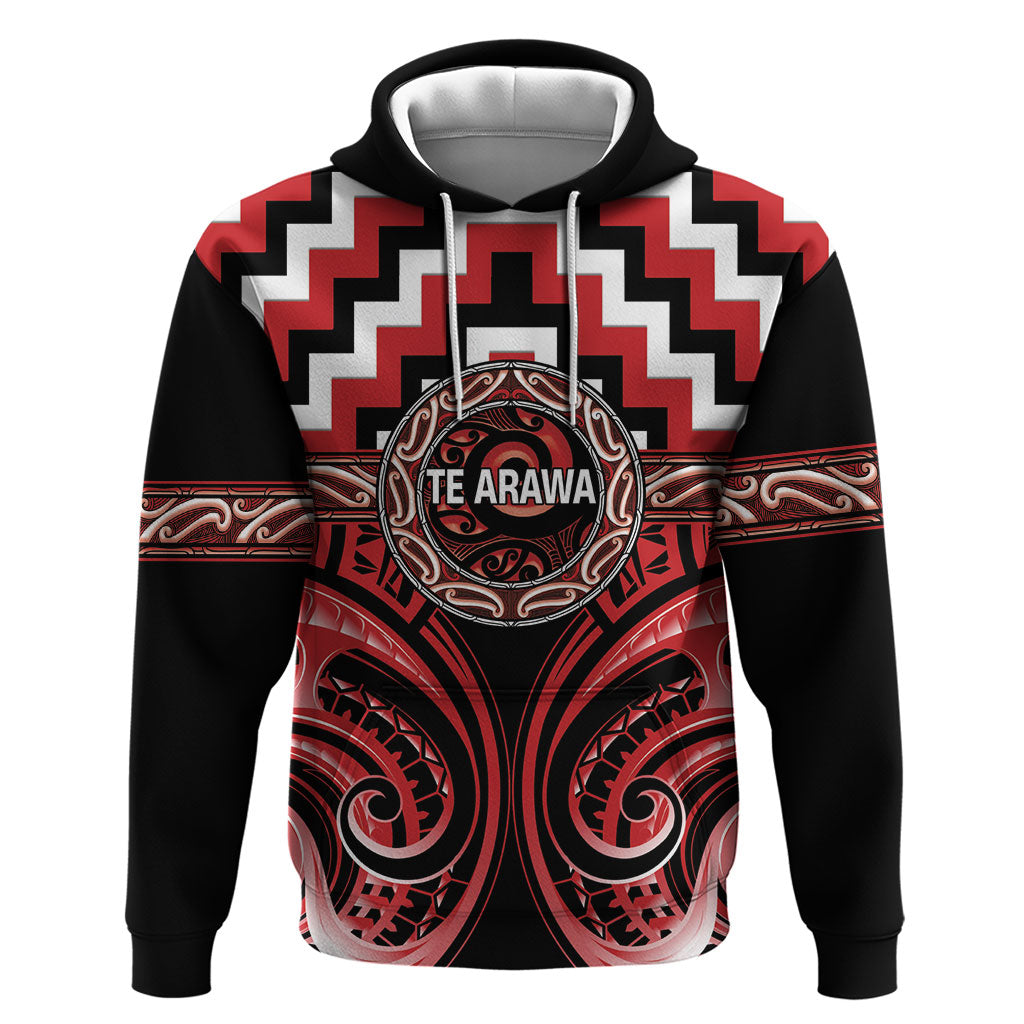 Aotearoa Te Arawa Personalised Hoodie Maori Iwi Poutama Puhoro Tattoo
