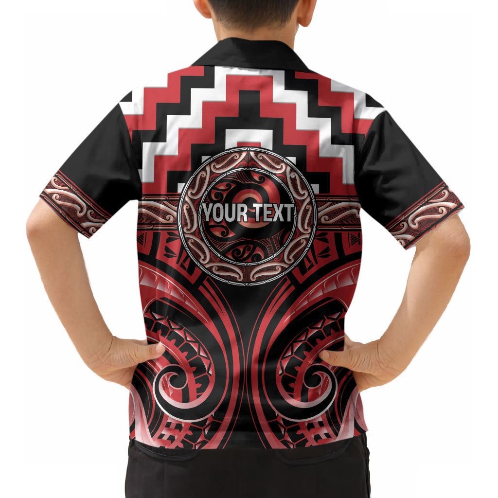 Aotearoa Te Arawa Personalised Kid Hawaiian Shirt Maori Iwi Poutama Puhoro Tattoo