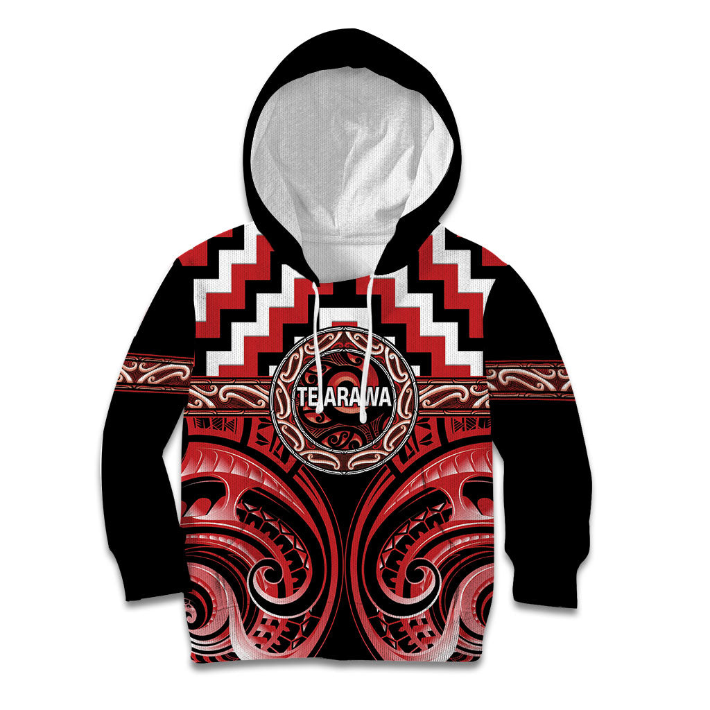 Aotearoa Te Arawa Personalised Kid Hoodie Maori Iwi Poutama Puhoro Tattoo