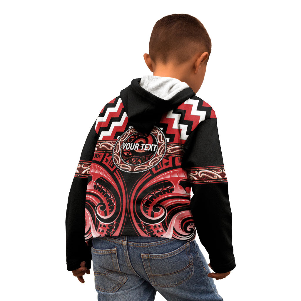 Aotearoa Te Arawa Personalised Kid Hoodie Maori Iwi Poutama Puhoro Tattoo