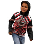 Aotearoa Te Arawa Personalised Kid Hoodie Maori Iwi Poutama Puhoro Tattoo