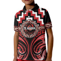 Aotearoa Te Arawa Personalised Kid Polo Shirt Maori Iwi Poutama Puhoro Tattoo