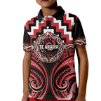 Aotearoa Te Arawa Personalised Kid Polo Shirt Maori Iwi Poutama Puhoro Tattoo