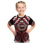 Aotearoa Te Arawa Personalised Kid T Shirt Maori Iwi Poutama Puhoro Tattoo