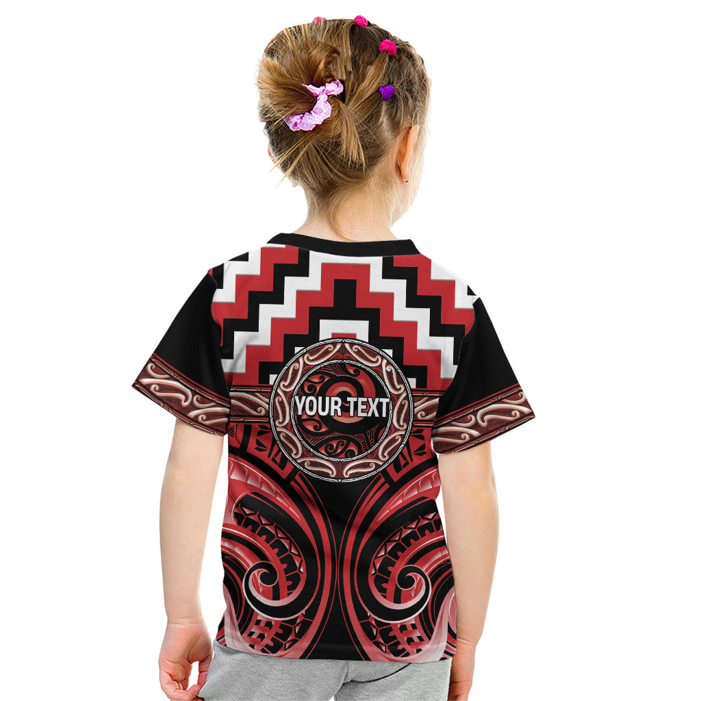 Aotearoa Te Arawa Personalised Kid T Shirt Maori Iwi Poutama Puhoro Tattoo
