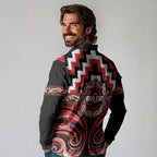 Aotearoa Te Arawa Personalised Long Sleeve Polo Shirt Maori Iwi Poutama Puhoro Tattoo