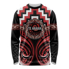 Aotearoa Te Arawa Personalised Long Sleeve Shirt Maori Iwi Poutama Puhoro Tattoo