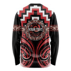 Aotearoa Te Arawa Personalised Long Sleeve Shirt Maori Iwi Poutama Puhoro Tattoo