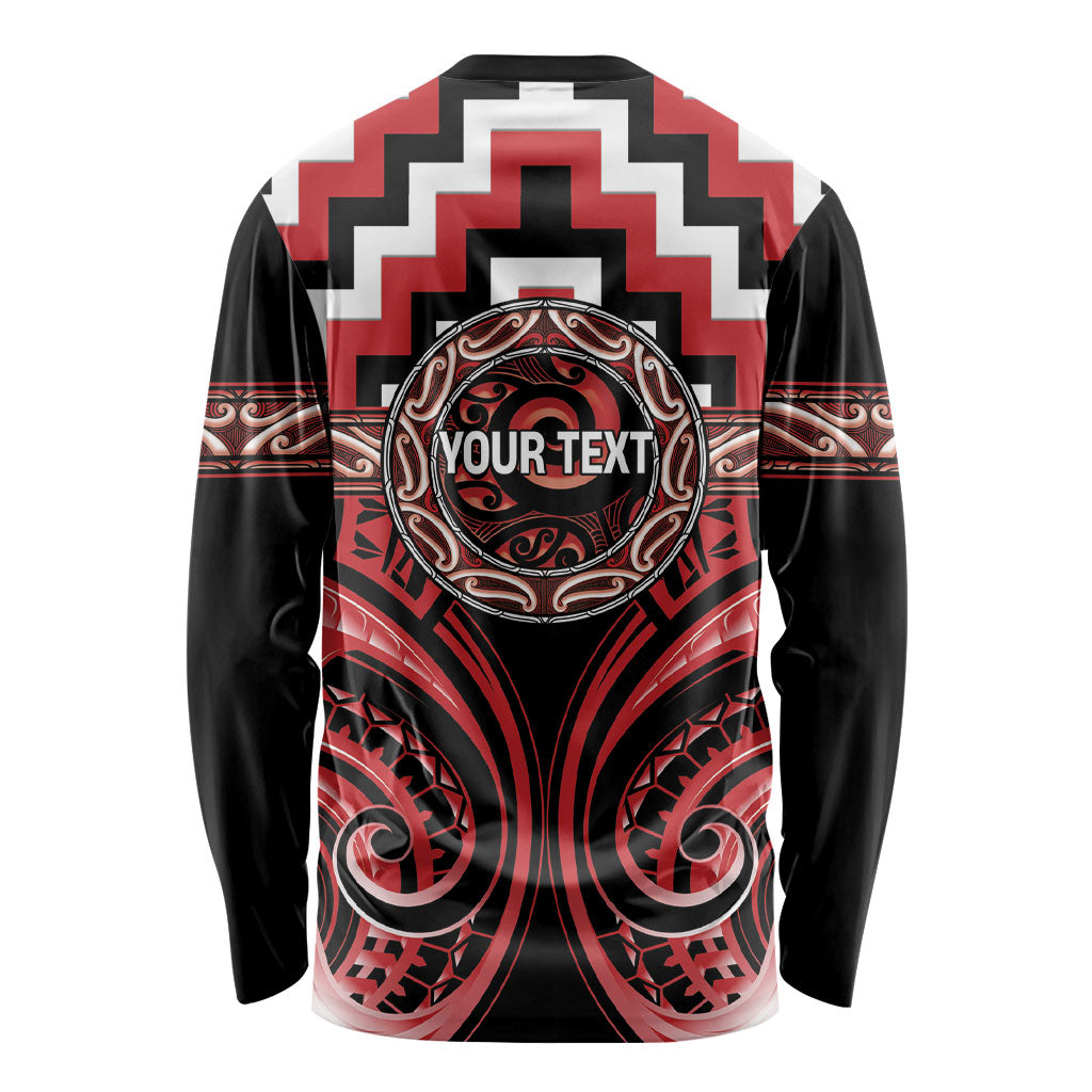 Aotearoa Te Arawa Personalised Long Sleeve Shirt Maori Iwi Poutama Puhoro Tattoo
