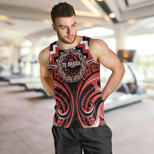 Aotearoa Te Arawa Personalised Men Tank Top Maori Iwi Poutama Puhoro Tattoo
