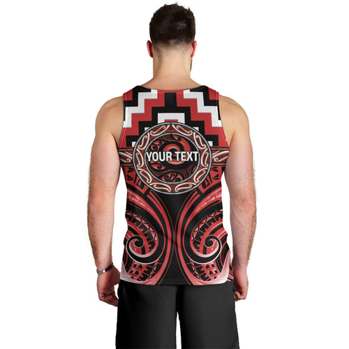Aotearoa Te Arawa Personalised Men Tank Top Maori Iwi Poutama Puhoro Tattoo