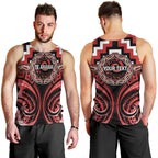 Aotearoa Te Arawa Personalised Men Tank Top Maori Iwi Poutama Puhoro Tattoo