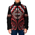 Aotearoa Te Arawa Personalised Padded Jacket Maori Iwi Poutama Puhoro Tattoo