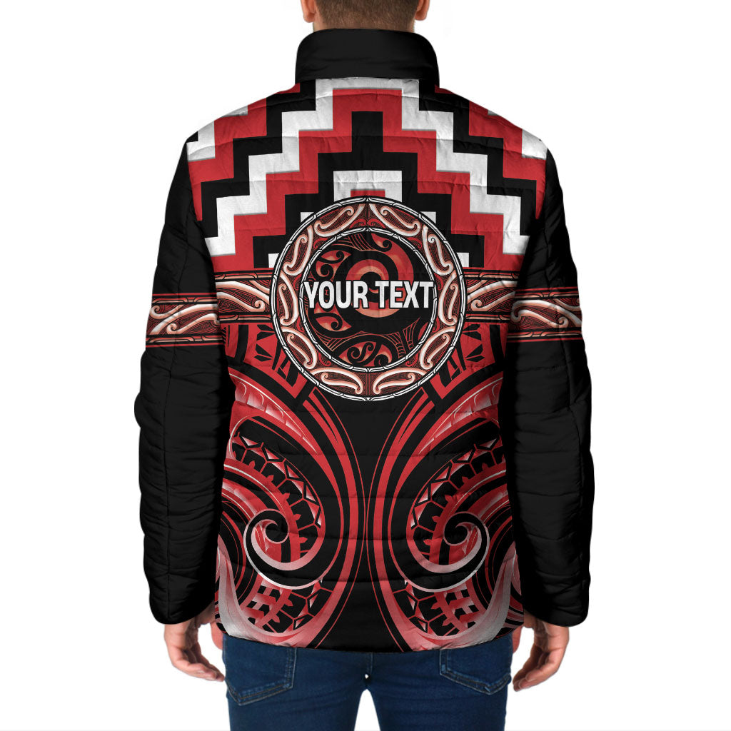 Aotearoa Te Arawa Personalised Padded Jacket Maori Iwi Poutama Puhoro Tattoo
