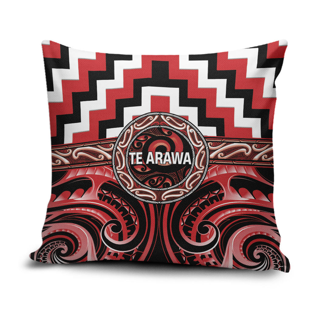 Aotearoa Te Arawa Pillow Cover Maori Iwi Poutama Puhoro Tattoo