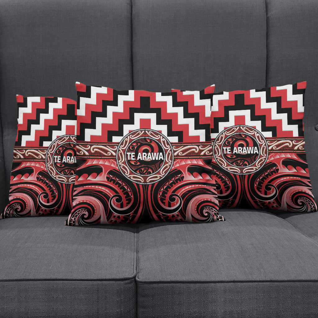 Aotearoa Te Arawa Pillow Cover Maori Iwi Poutama Puhoro Tattoo