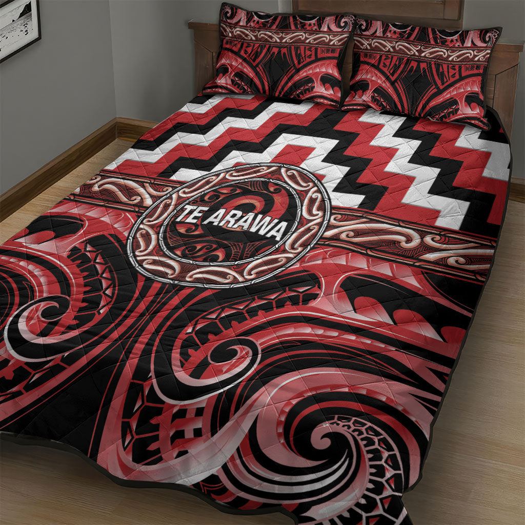 Aotearoa Te Arawa Quilt Bed Set Maori Iwi Poutama Puhoro Tattoo