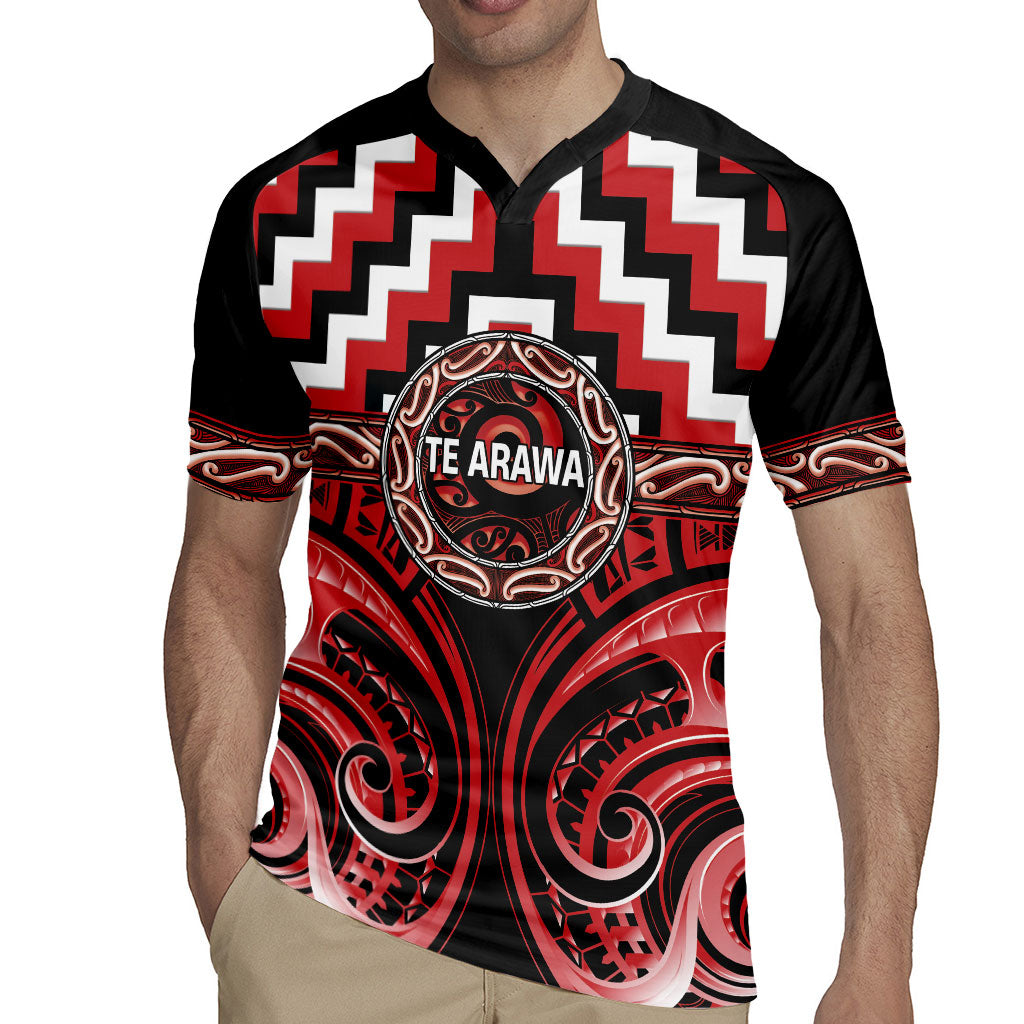 Aotearoa Te Arawa Personalised Rugby Jersey Maori Iwi Poutama Puhoro Tattoo