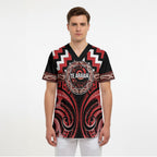 Aotearoa Te Arawa Personalised Scrub Top Maori Iwi Poutama Puhoro Tattoo