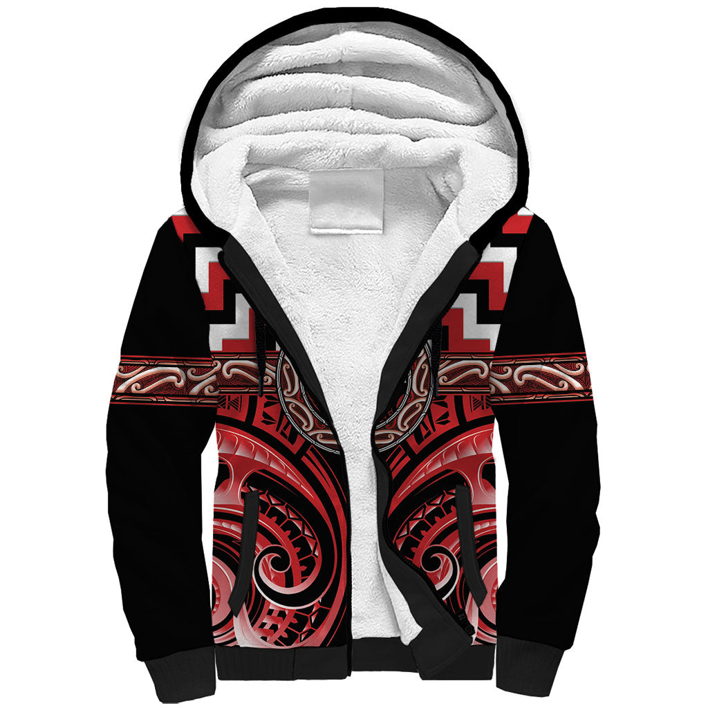 Aotearoa Te Arawa Personalised Sherpa Hoodie Maori Iwi Poutama Puhoro Tattoo