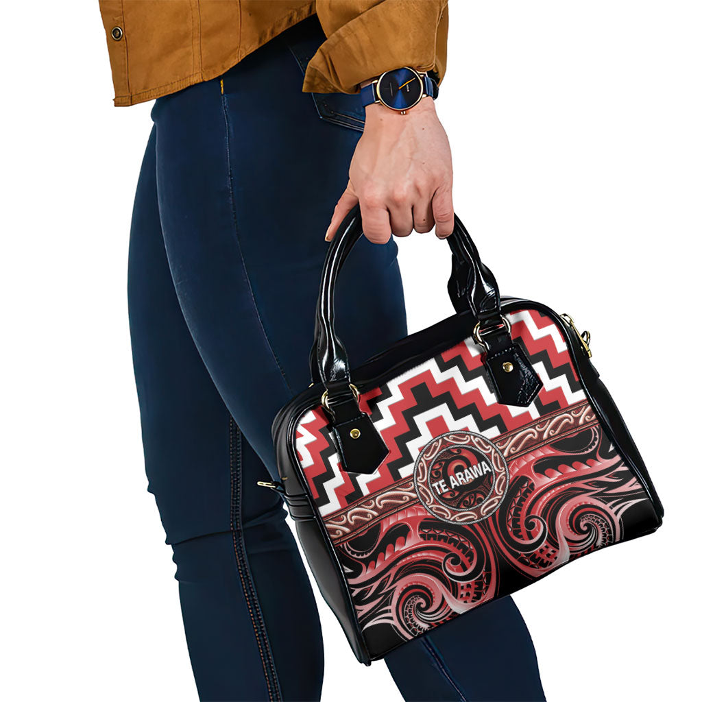 Aotearoa Te Arawa Shoulder Handbag Maori Iwi Poutama Puhoro Tattoo