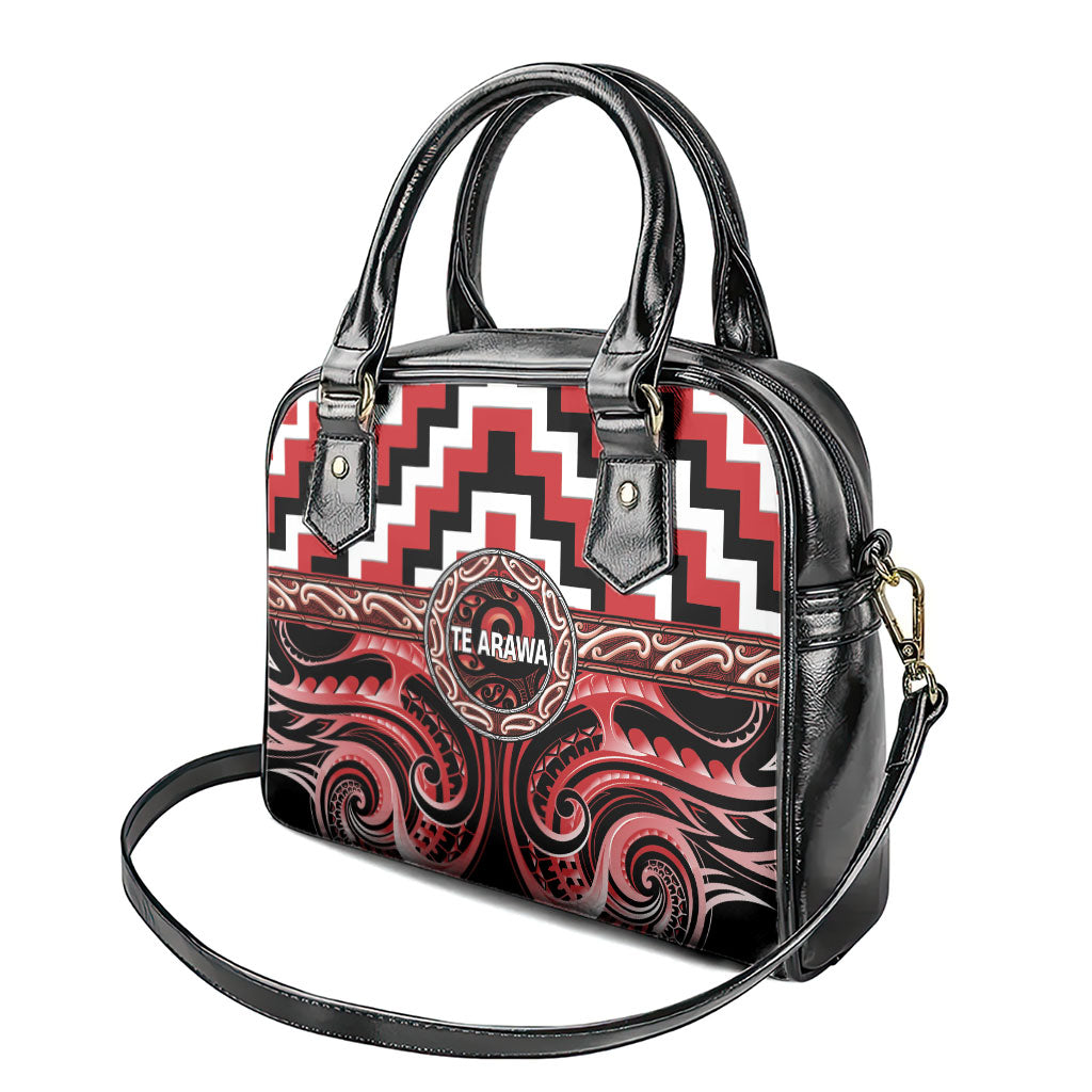 Aotearoa Te Arawa Shoulder Handbag Maori Iwi Poutama Puhoro Tattoo