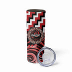 Aotearoa Te Arawa Personalised Skinny Tumbler Maori Iwi Poutama Puhoro Tattoo
